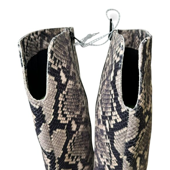 NWT Gianni Bini Gianna Wide Calf Leather Snake Print Kitten Heel Tall Boots7 5M - Picture 5 of 12